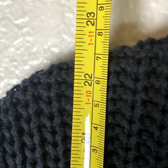 Cato Sz L Chunky Knit Sweater Vest Black Sleeveless Cardigan Double Breasted - Picture 10 of 12